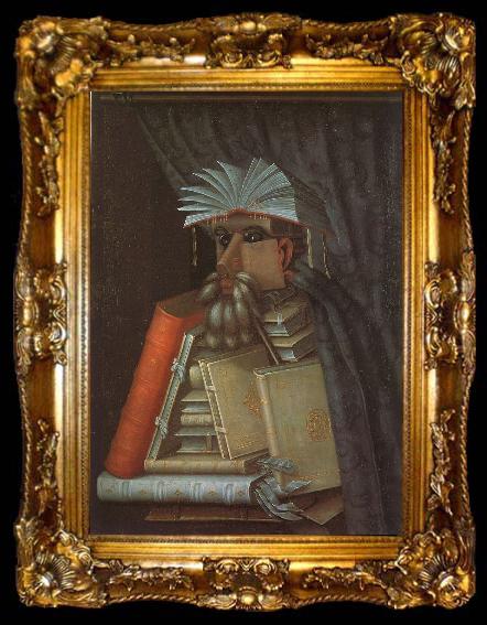 framed  Giuseppe Arcimboldo The Librarian, ta009-2